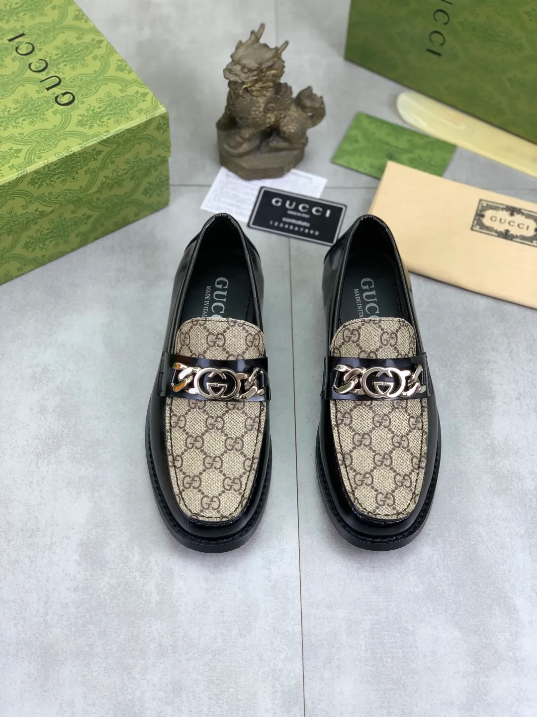 Men's men's shoes 💰P480 [New style] Water-dyed cowhide 💰💎💎💎 [Gucci] GUCCI high-end men's formal business leather shoes, original order 1:1 authentic goods! Original imported high-end open-edge beaded calfskin, original metal buckle, imported first-layer cowhide lining for feet, original outsole, men's shoe size: 38-45, 2️⃣ colors available